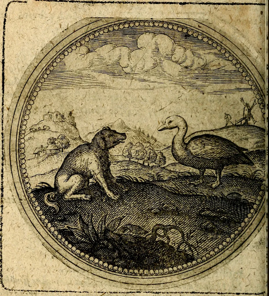 An illustration from Joachimi Camerarii Symbolorum et emblematum, centuriae quatuor .., 1668, leaf 335