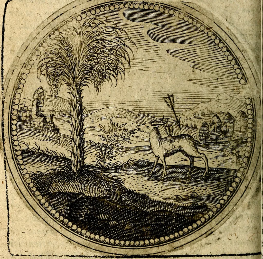 An illustration from Joachimi Camerarii Symbolorum et emblematum, centuriae quatuor .., 1668, leaf 349