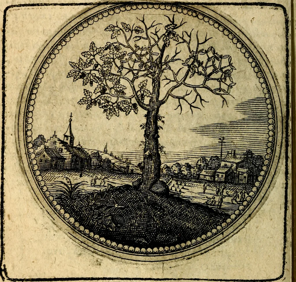 An illustration from Joachimi Camerarii Symbolorum et emblematum, centuriae quatuor .., 1668, leaf 35