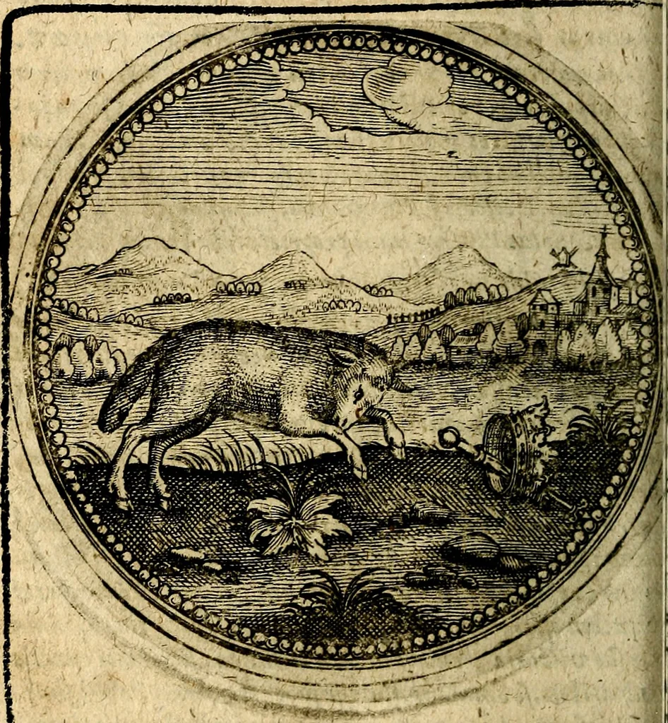 An illustration from Joachimi Camerarii Symbolorum et emblematum, centuriae quatuor .., 1668, leaf 351