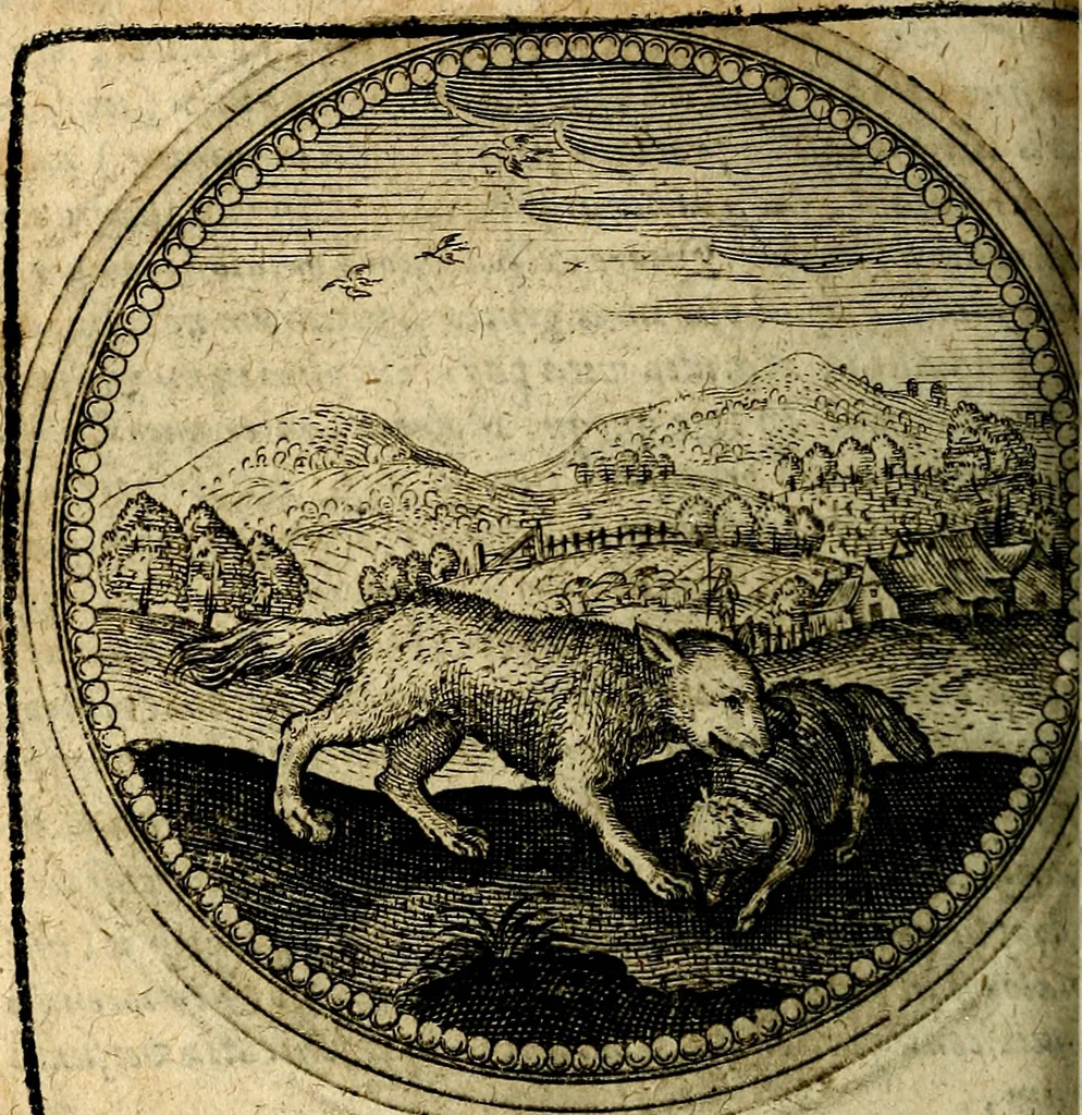 An illustration from Joachimi Camerarii Symbolorum et emblematum, centuriae quatuor .., 1668, leaf 355