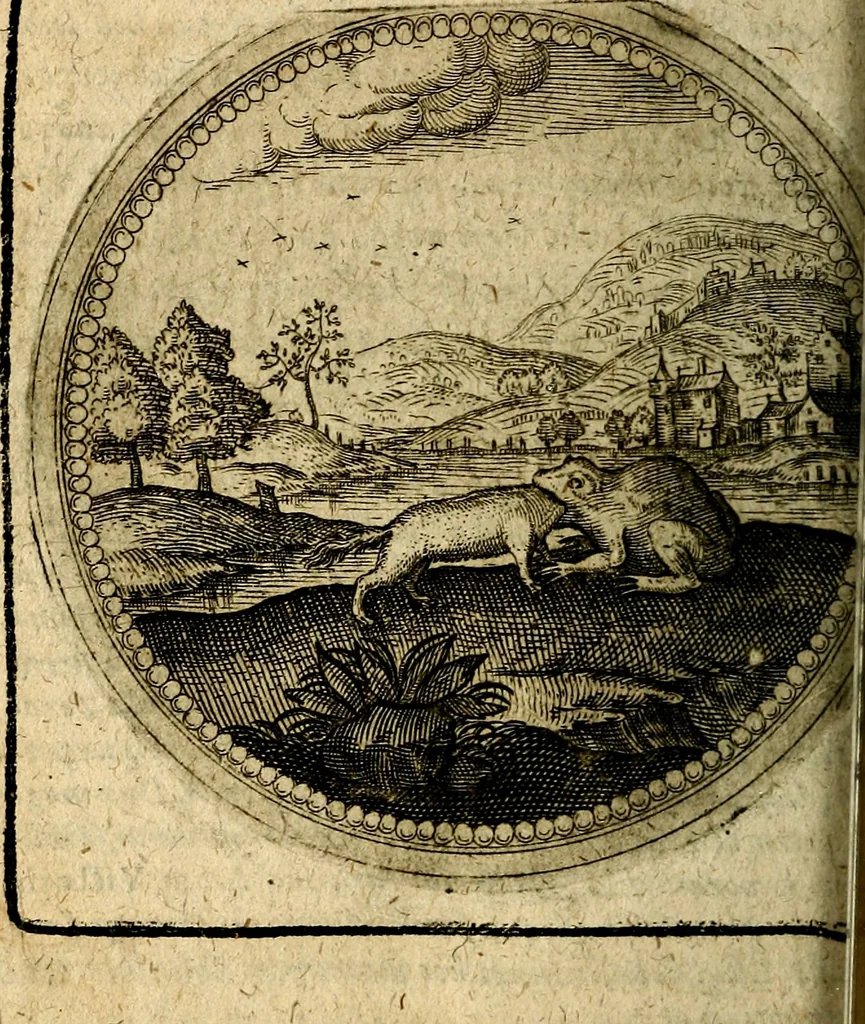 An illustration from Joachimi Camerarii Symbolorum et emblematum, centuriae quatuor .., 1668, leaf 371