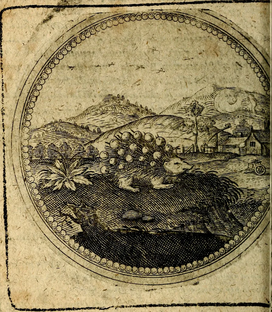 An illustration from Joachimi Camerarii Symbolorum et emblematum, centuriae quatuor .., 1668, leaf 381