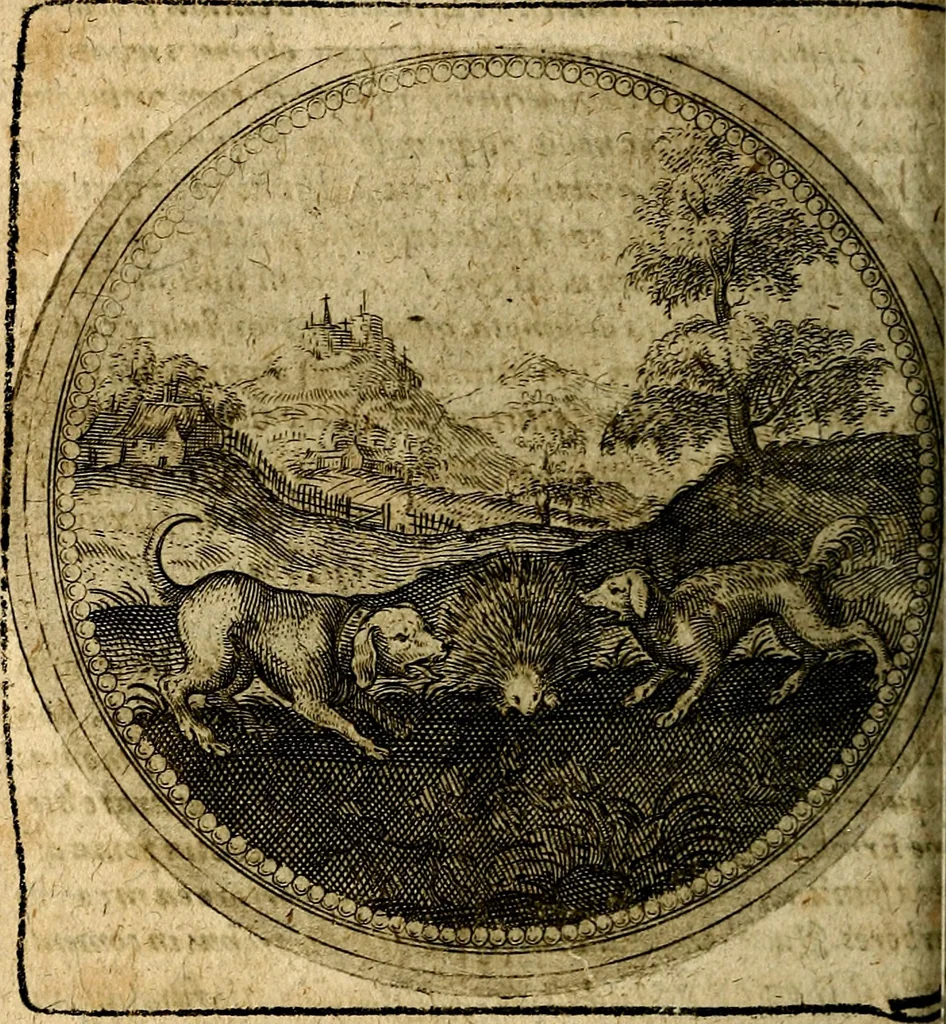 An illustration from Joachimi Camerarii Symbolorum et emblematum, centuriae quatuor .., 1668, leaf 383