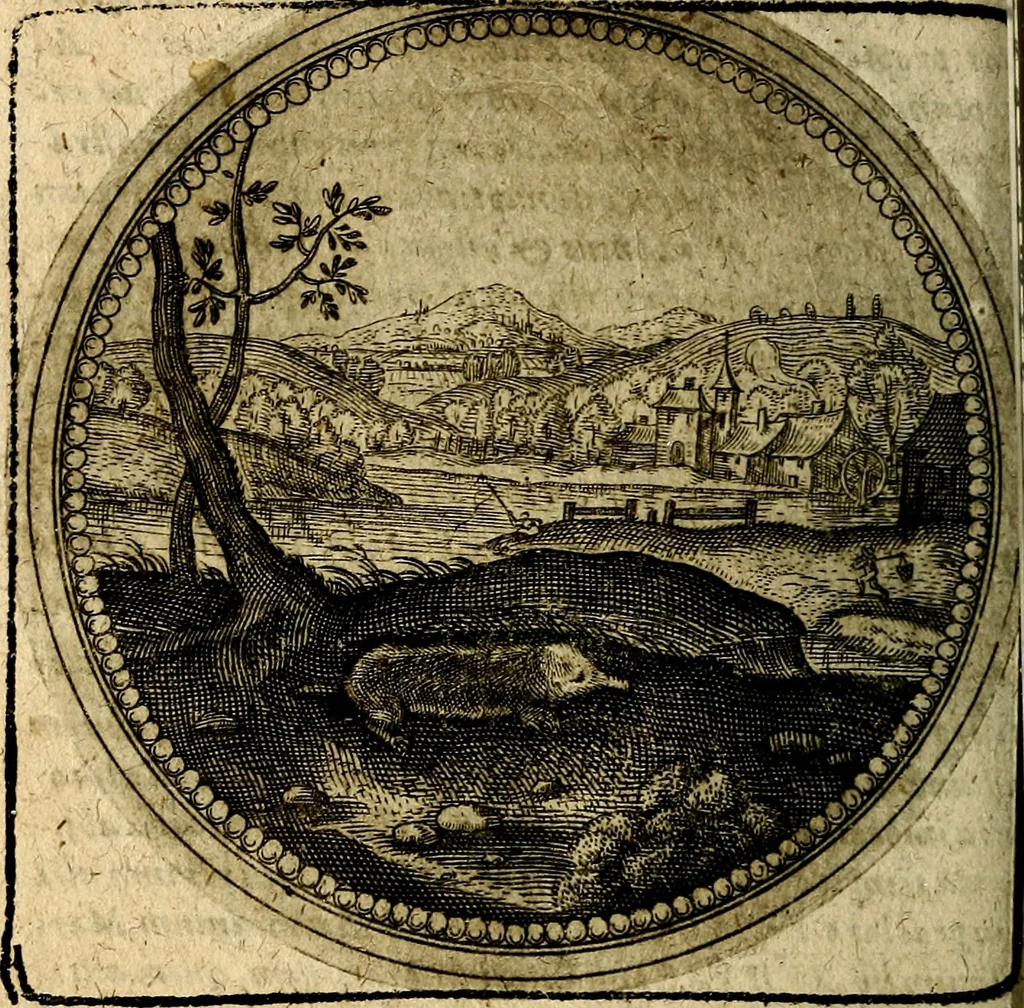 An illustration from Joachimi Camerarii Symbolorum et emblematum, centuriae quatuor .., 1668, leaf 399