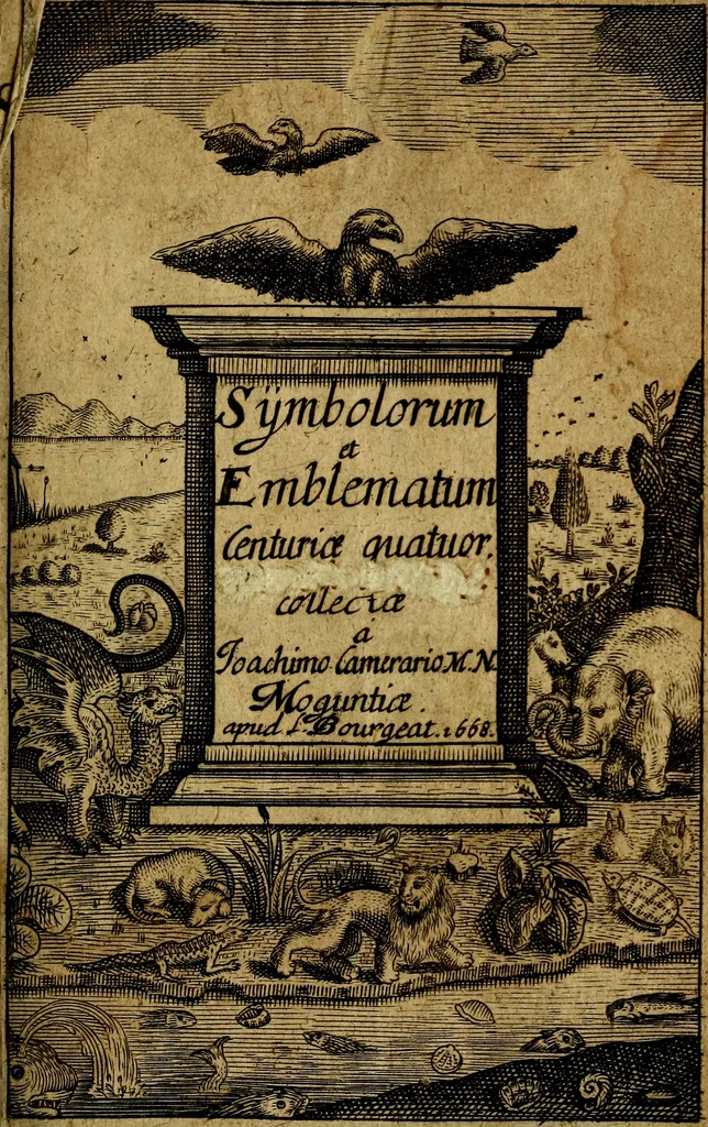 An illustration from Joachimi Camerarii Symbolorum et emblematum, centuriae quatuor .., 1668, leaf 4
