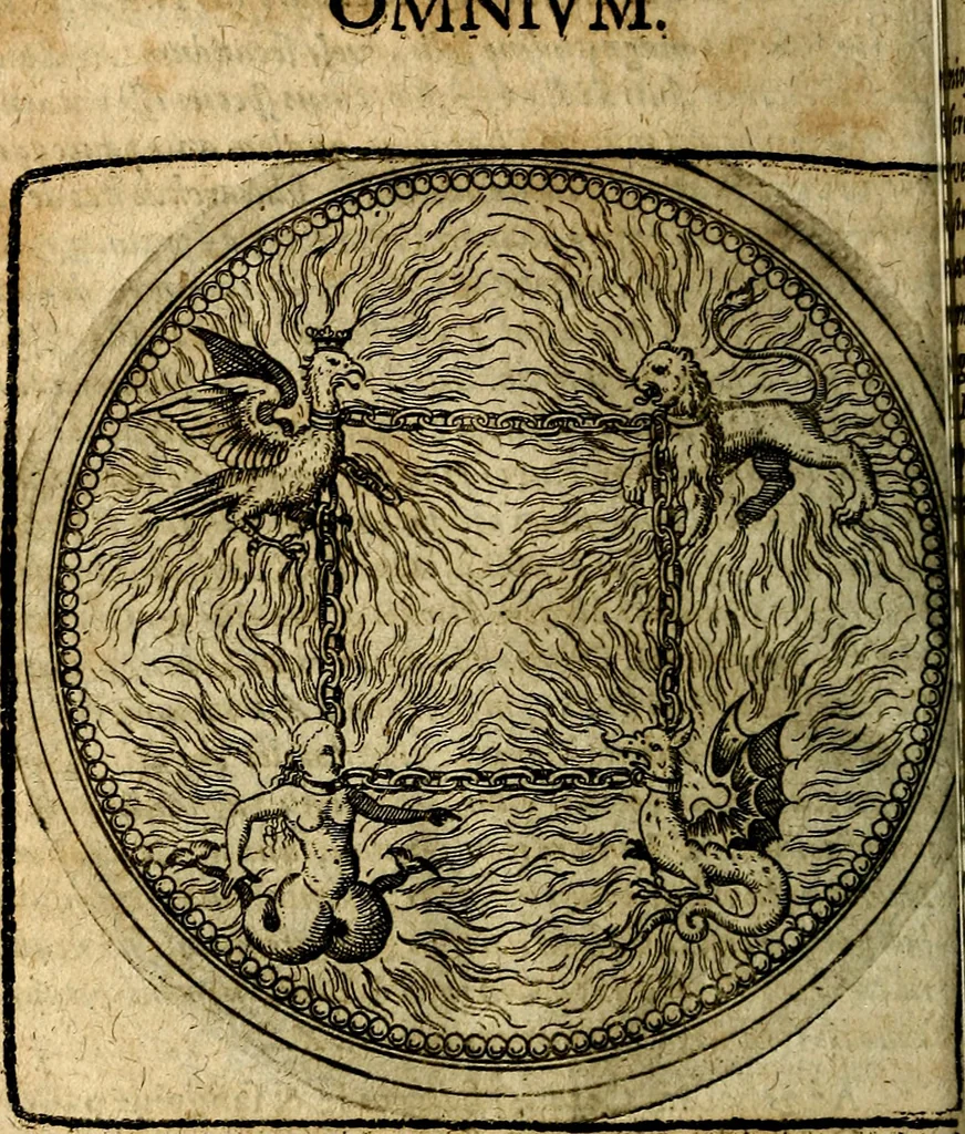 An illustration from Joachimi Camerarii Symbolorum et emblematum, centuriae quatuor .., 1668, leaf 411