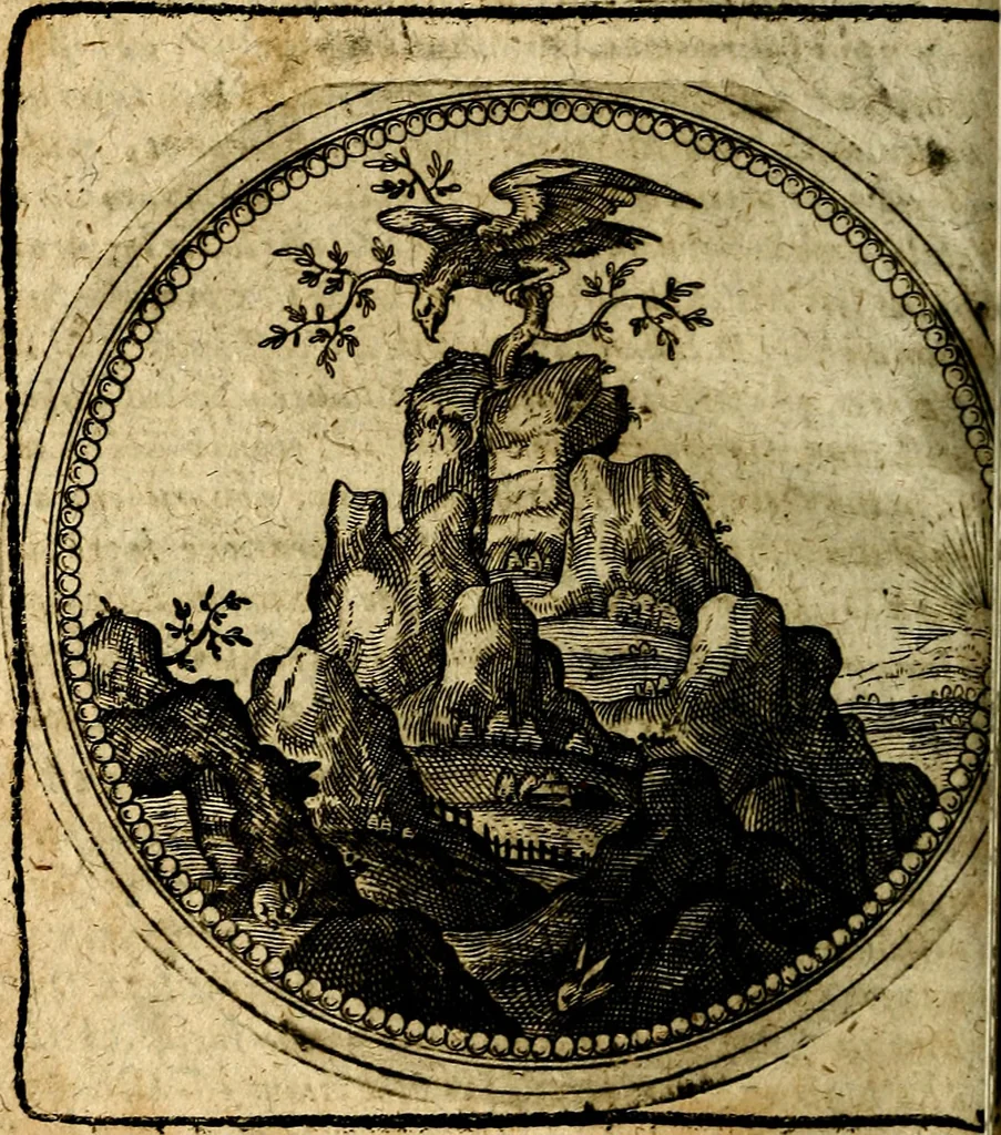 An illustration from Joachimi Camerarii Symbolorum et emblematum, centuriae quatuor .., 1668, leaf 423