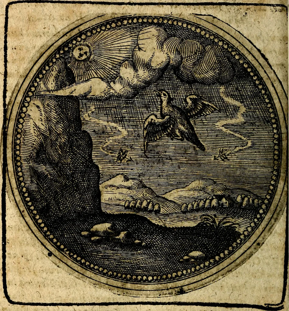 An illustration from Joachimi Camerarii Symbolorum et emblematum, centuriae quatuor .., 1668, leaf 425