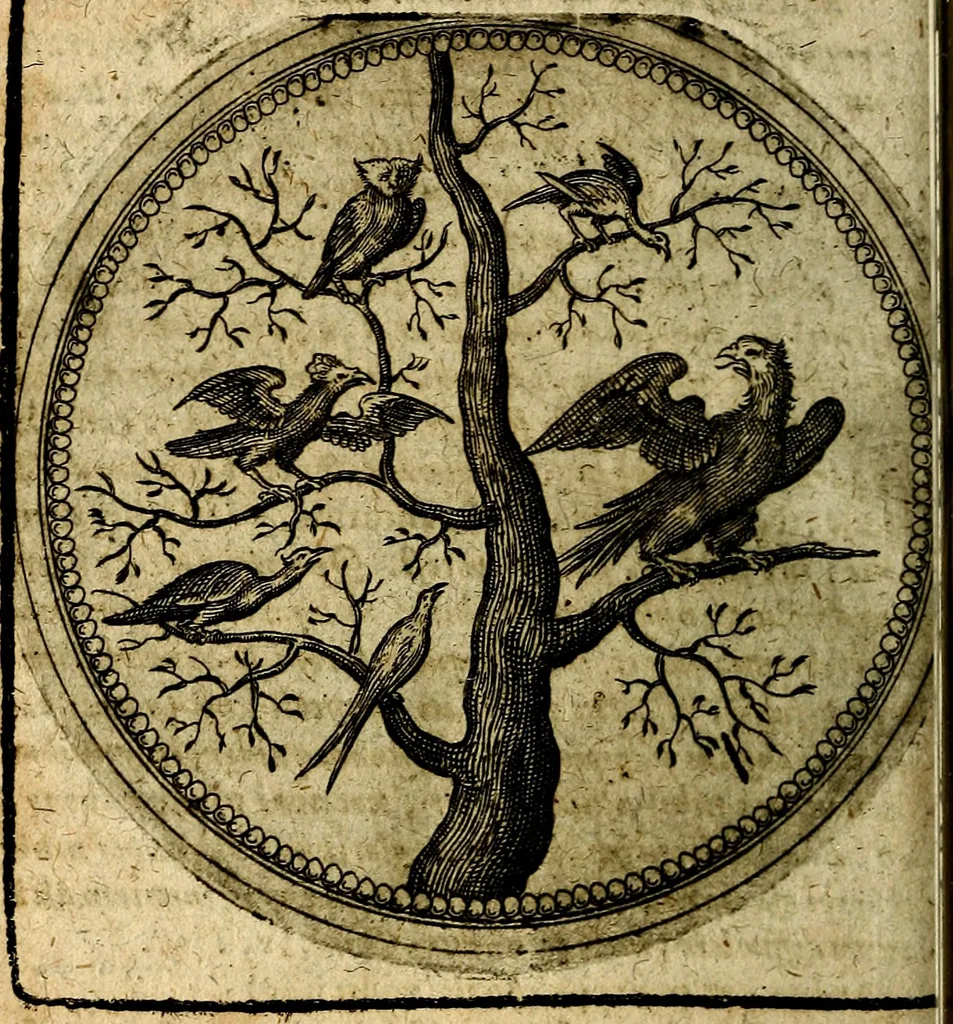 An illustration from Joachimi Camerarii Symbolorum et emblematum, centuriae quatuor .., 1668, leaf 427