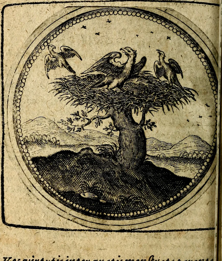 An illustration from Joachimi Camerarii Symbolorum et emblematum, centuriae quatuor .., 1668, leaf 439