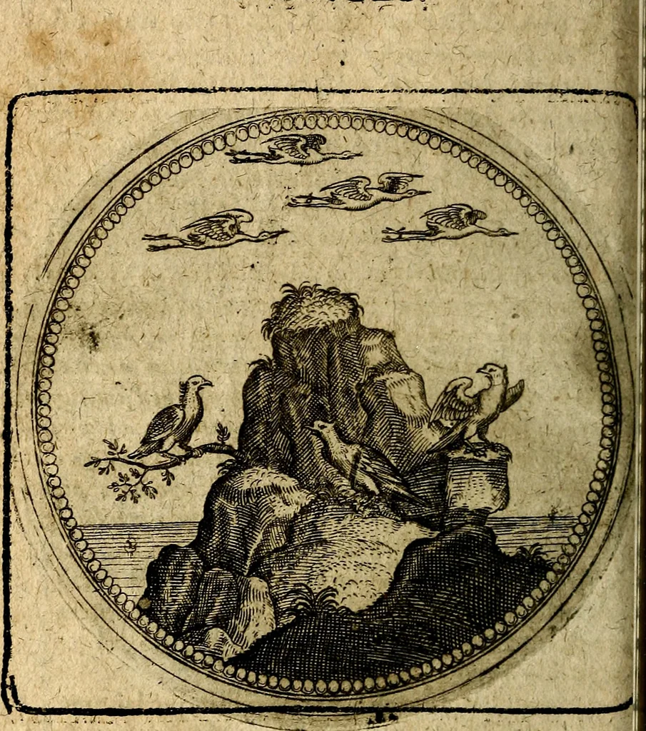 An illustration from Joachimi Camerarii Symbolorum et emblematum, centuriae quatuor .., 1668, leaf 441