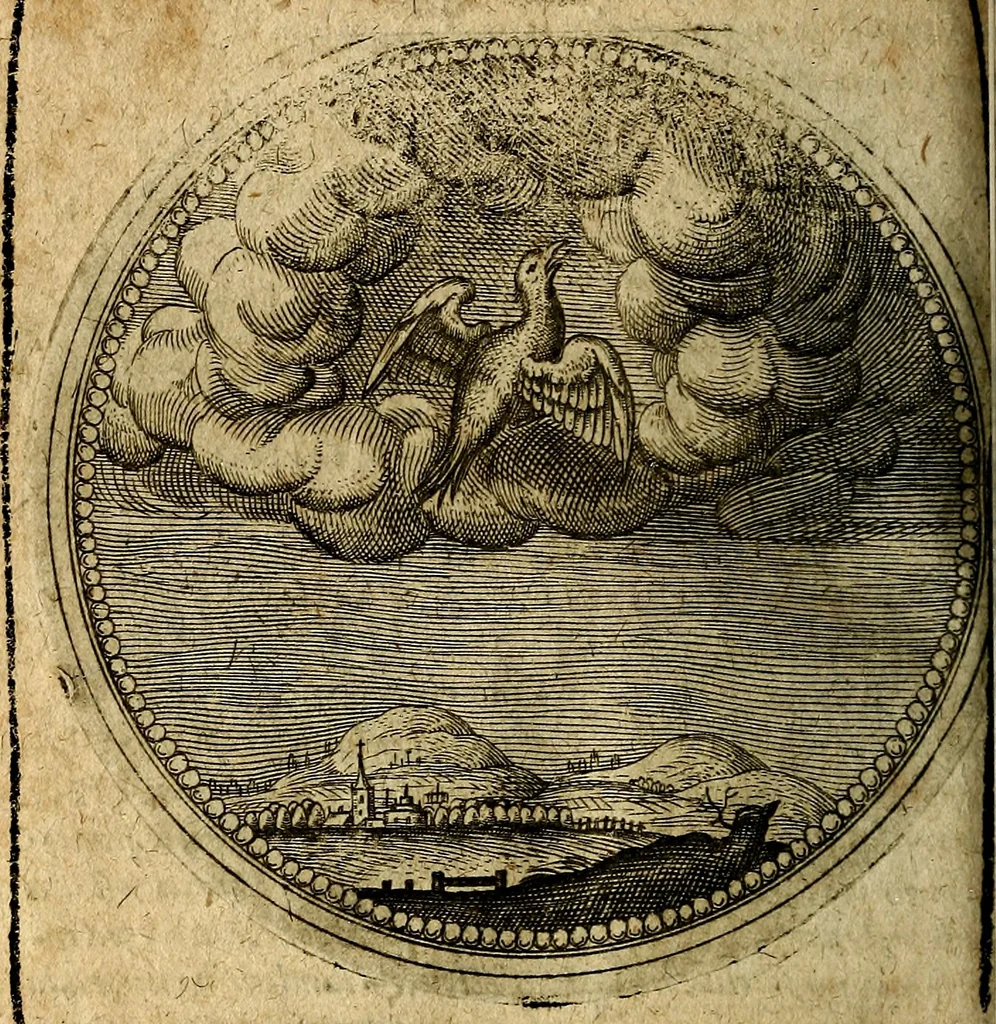 An illustration from Joachimi Camerarii Symbolorum et emblematum, centuriae quatuor .., 1668, leaf 445