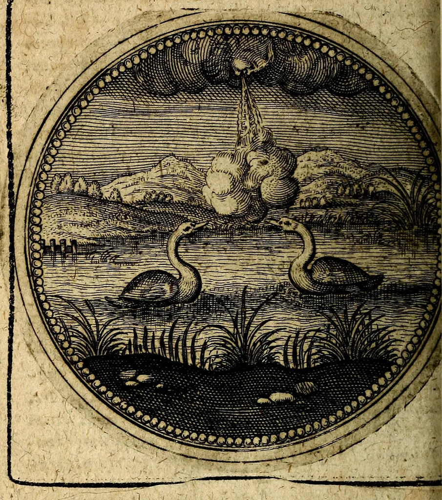 An illustration from Joachimi Camerarii Symbolorum et emblematum, centuriae quatuor .., 1668, leaf 465