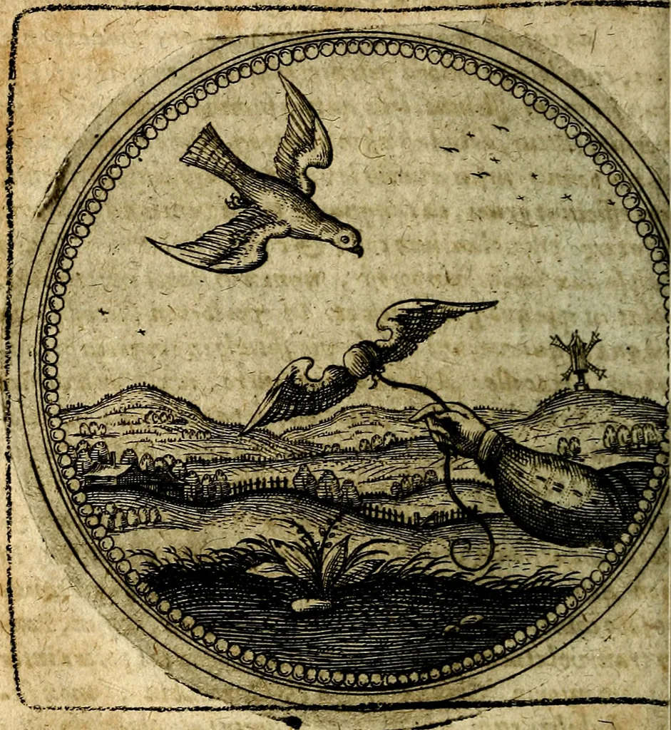 An illustration from Joachimi Camerarii Symbolorum et emblematum, centuriae quatuor .., 1668, leaf 475