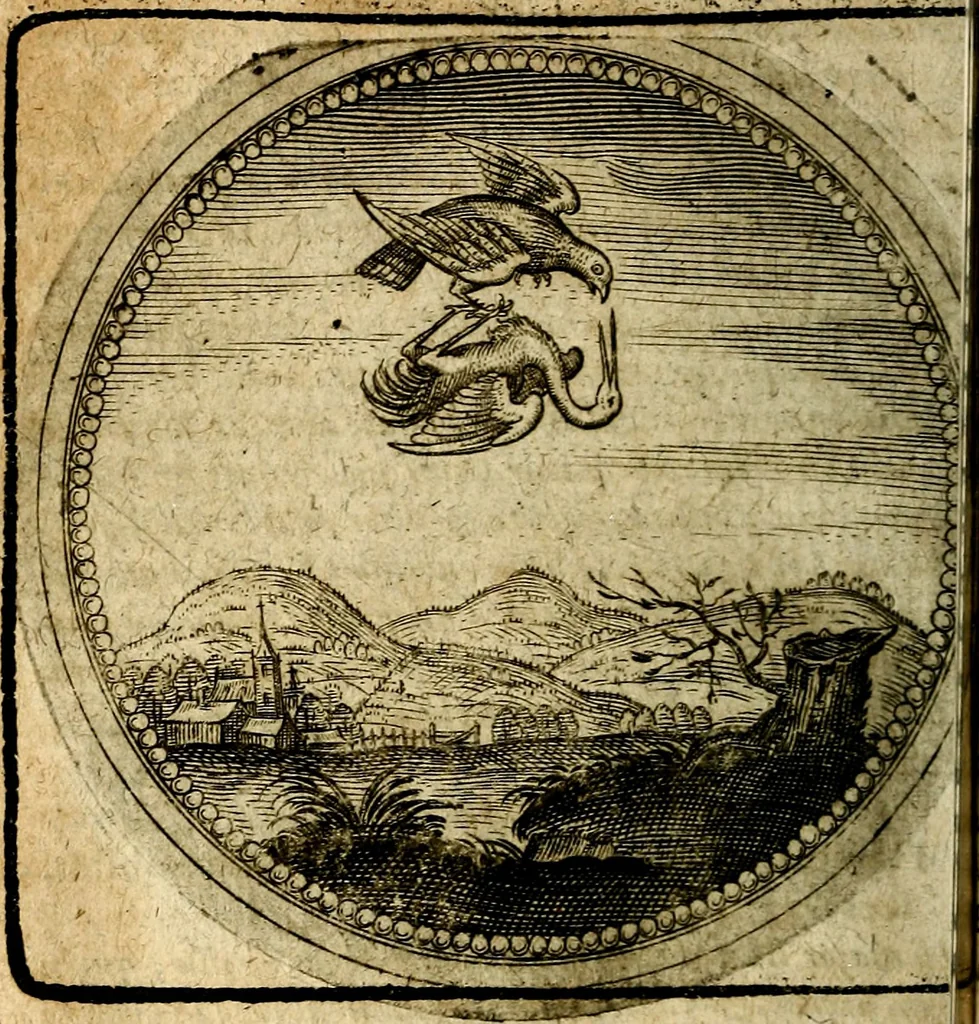 An illustration from Joachimi Camerarii Symbolorum et emblematum, centuriae quatuor .., 1668, leaf 481