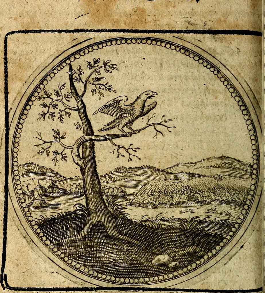 An illustration from Joachimi Camerarii Symbolorum et emblematum, centuriae quatuor .., 1668, leaf 489