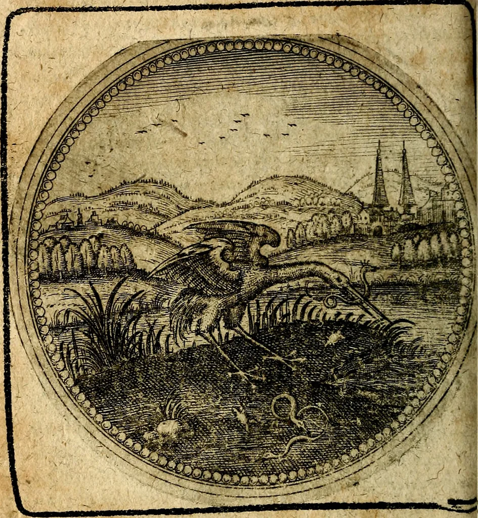 An illustration from Joachimi Camerarii Symbolorum et emblematum, centuriae quatuor .., 1668, leaf 495