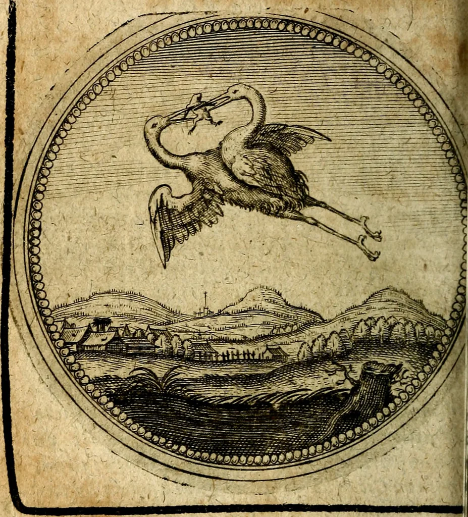 An illustration from Joachimi Camerarii Symbolorum et emblematum, centuriae quatuor .., 1668, leaf 497