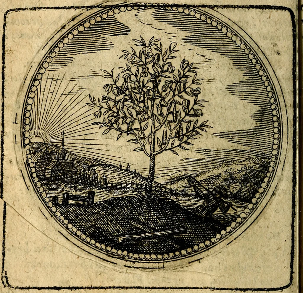 An illustration from Joachimi Camerarii Symbolorum et emblematum, centuriae quatuor .., 1668, leaf 51