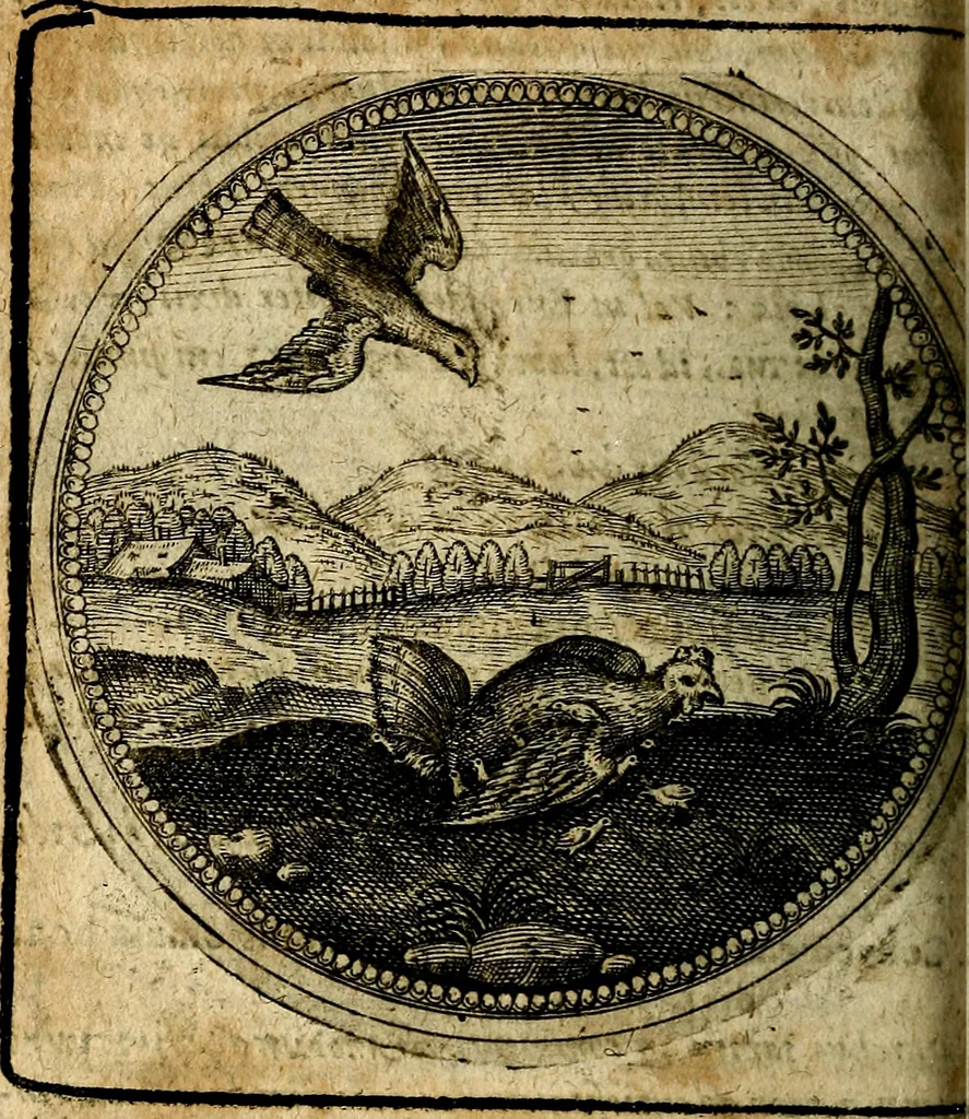 An illustration from Joachimi Camerarii Symbolorum et emblematum, centuriae quatuor .., 1668, leaf 521