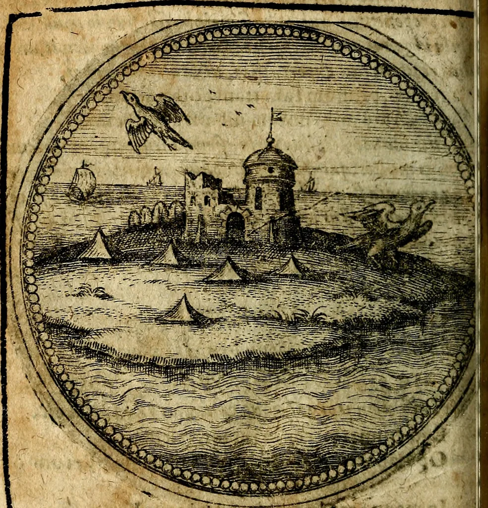 An illustration from Joachimi Camerarii Symbolorum et emblematum, centuriae quatuor .., 1668, leaf 525