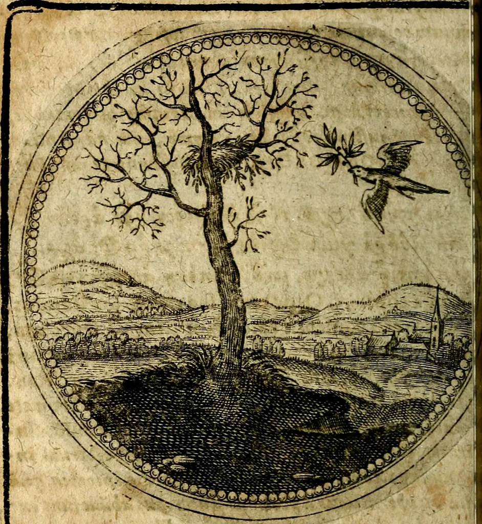 An illustration from Joachimi Camerarii Symbolorum et emblematum, centuriae quatuor .., 1668, leaf 533