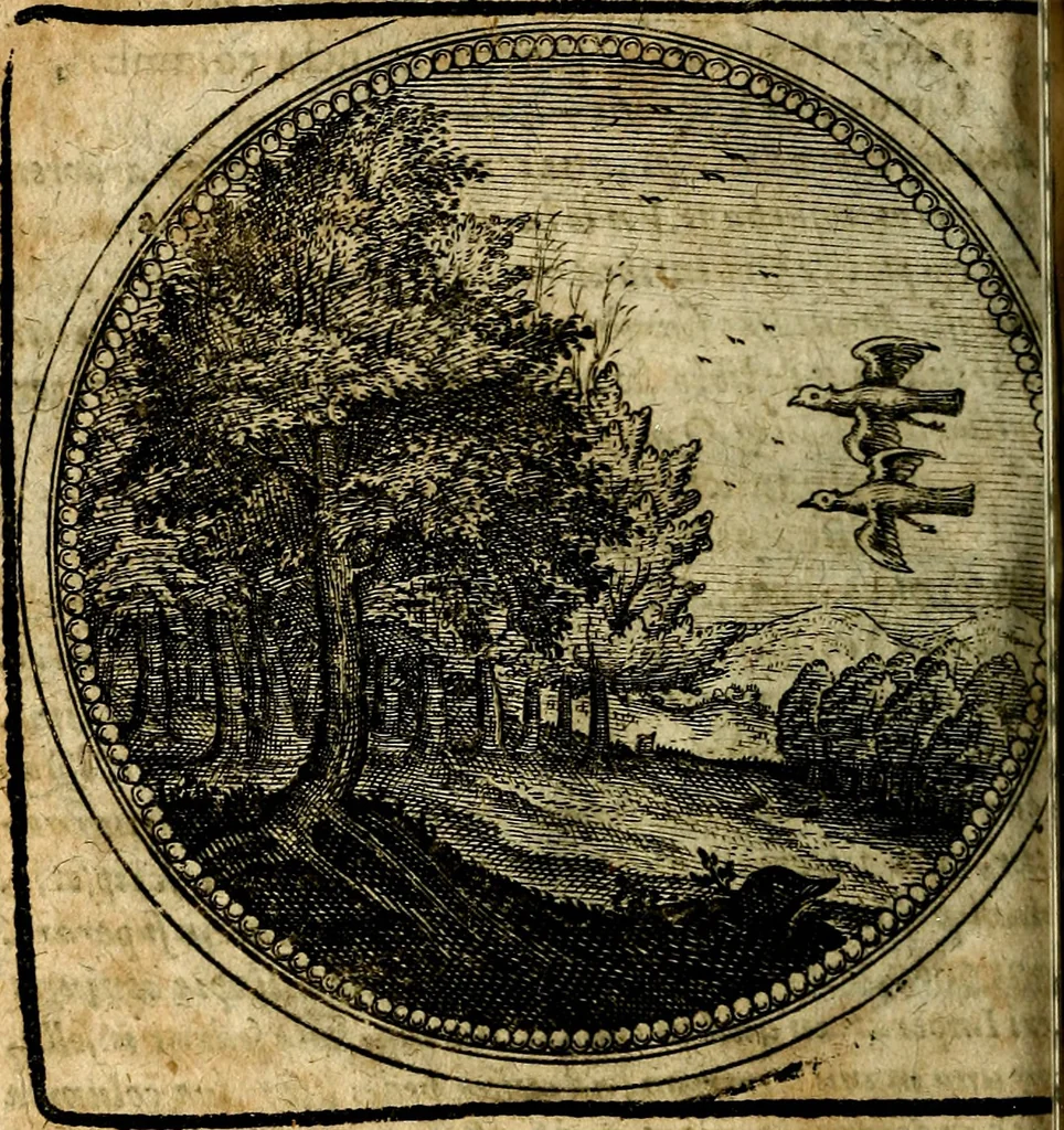 An illustration from Joachimi Camerarii Symbolorum et emblematum, centuriae quatuor .., 1668, leaf 539