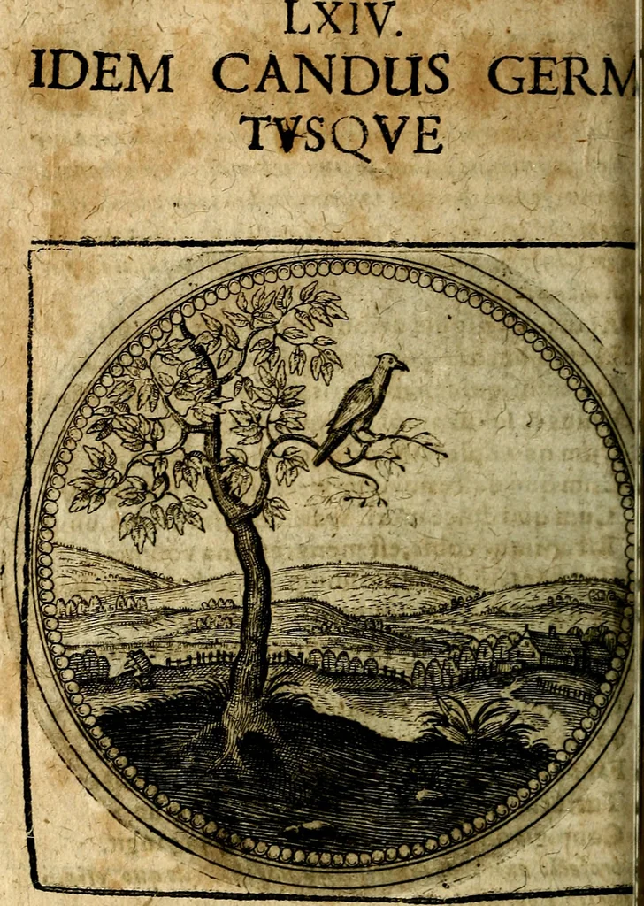 An illustration from Joachimi Camerarii Symbolorum et emblematum, centuriae quatuor .., 1668, leaf 545