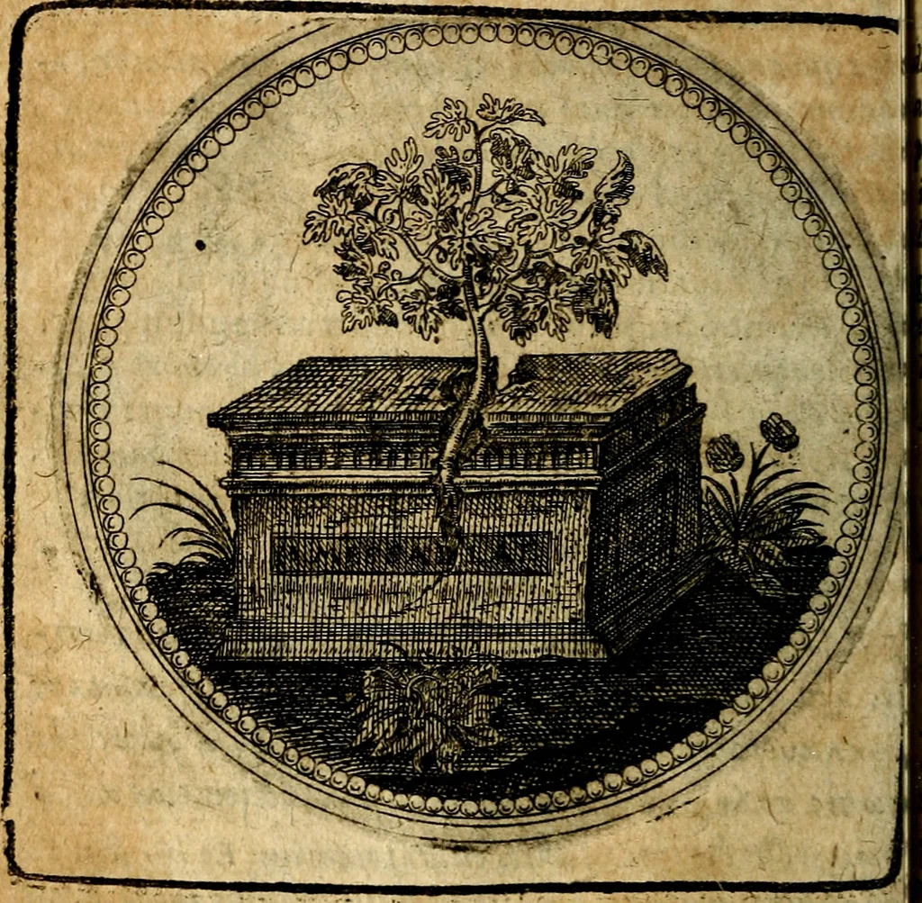 An illustration from Joachimi Camerarii Symbolorum et emblematum, centuriae quatuor .., 1668, leaf 55