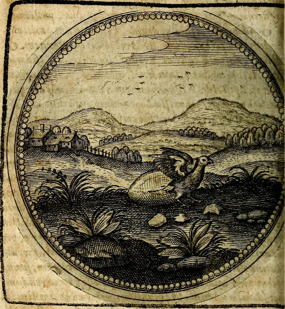 An illustration from Joachimi Camerarii Symbolorum et emblematum, centuriae quatuor .., 1668, leaf 555