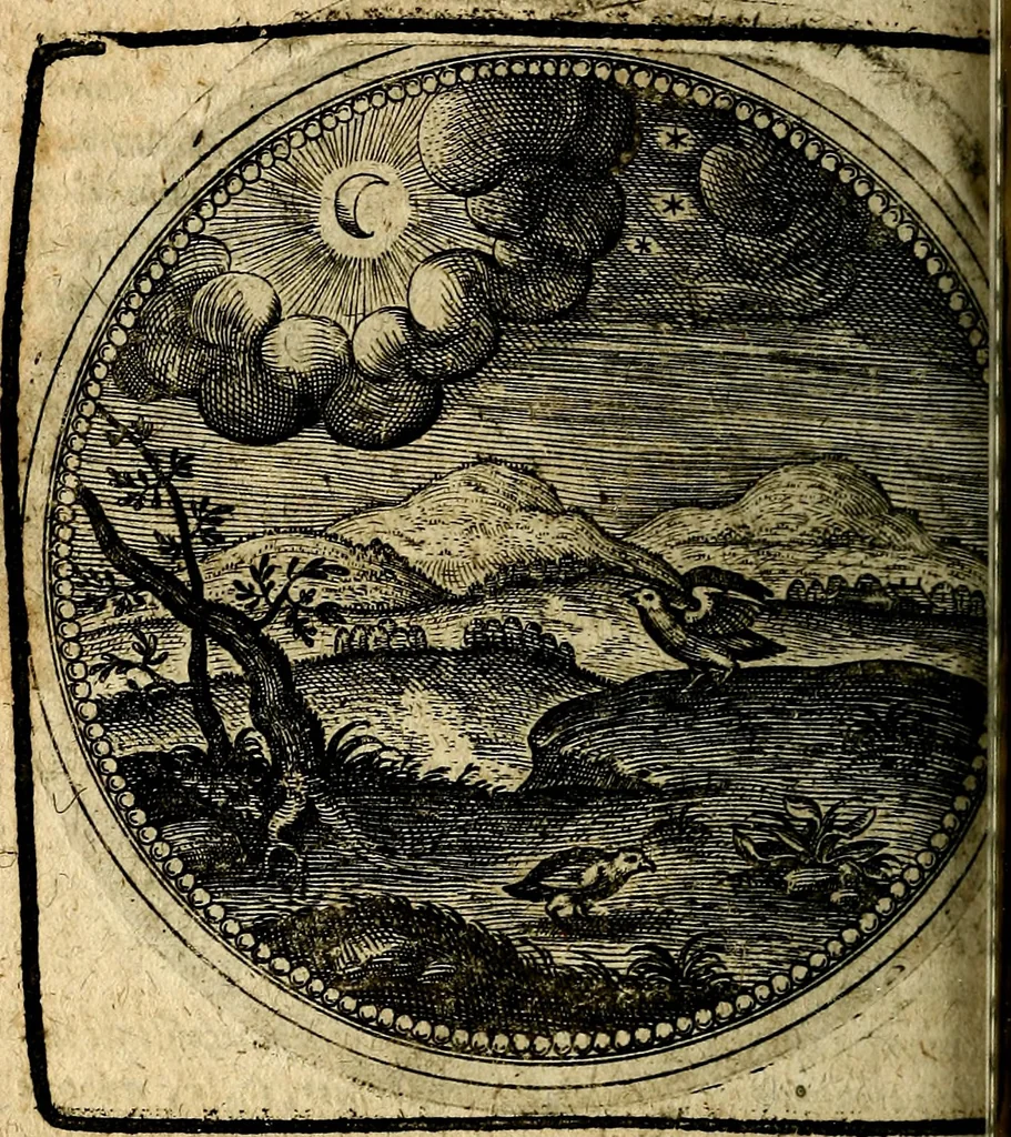 An illustration from Joachimi Camerarii Symbolorum et emblematum, centuriae quatuor .., 1668, leaf 565