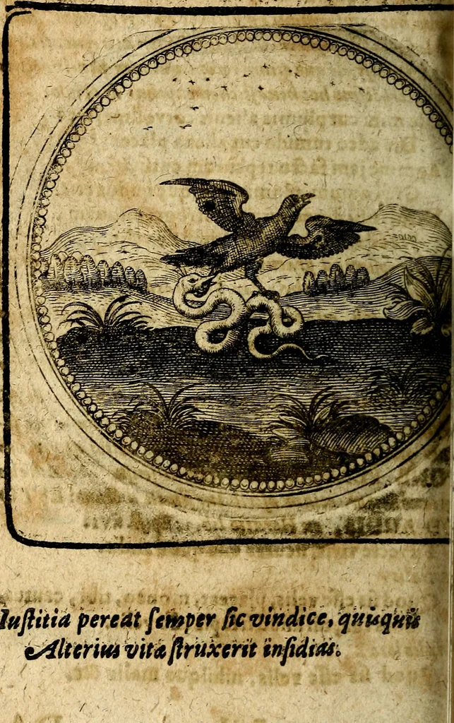 An illustration from Joachimi Camerarii Symbolorum et emblematum, centuriae quatuor .., 1668, leaf 581