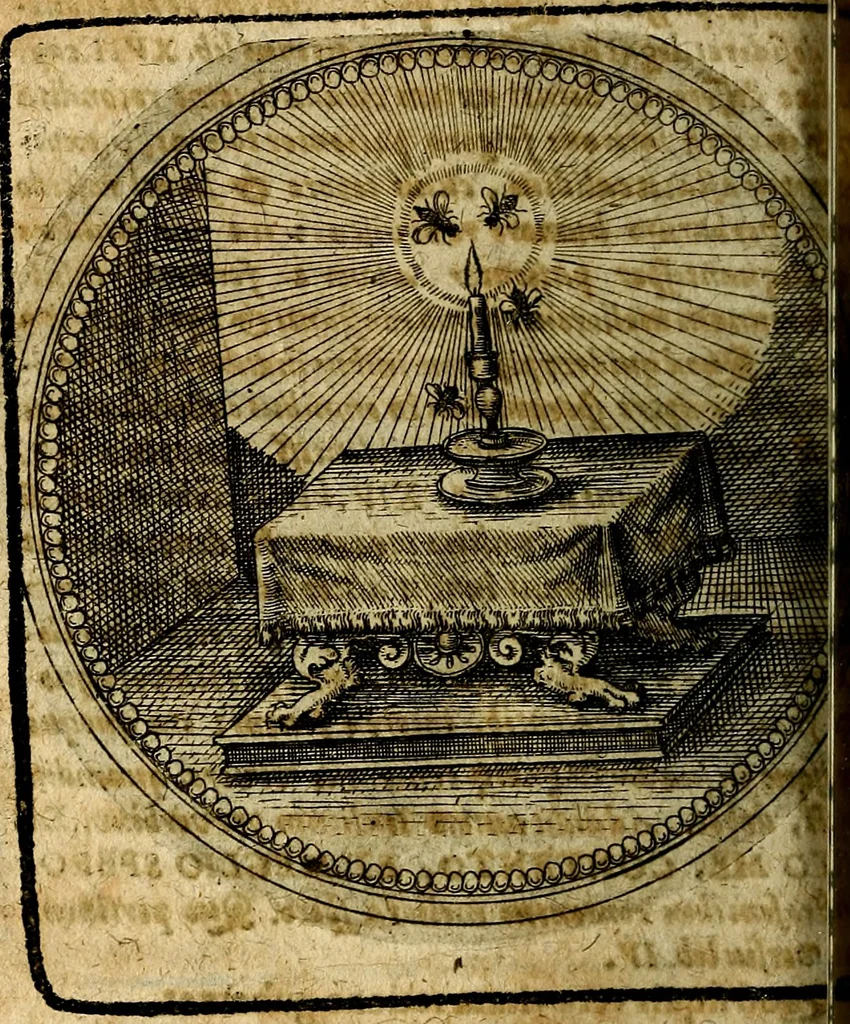 An illustration from Joachimi Camerarii Symbolorum et emblematum, centuriae quatuor .., 1668, leaf 611