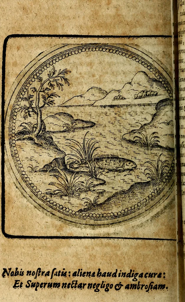 An illustration from Joachimi Camerarii Symbolorum et emblematum, centuriae quatuor .., 1668, leaf 663