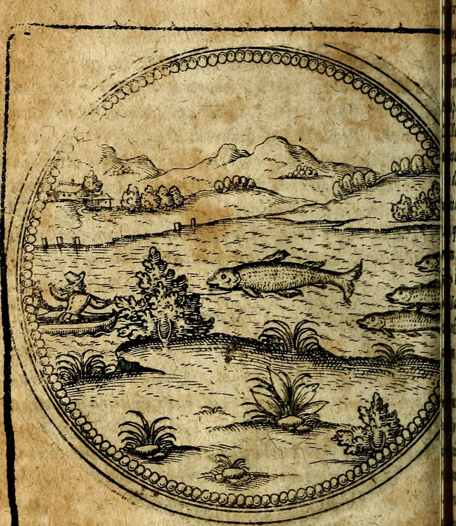 An illustration from Joachimi Camerarii Symbolorum et emblematum, centuriae quatuor .., 1668, leaf 669