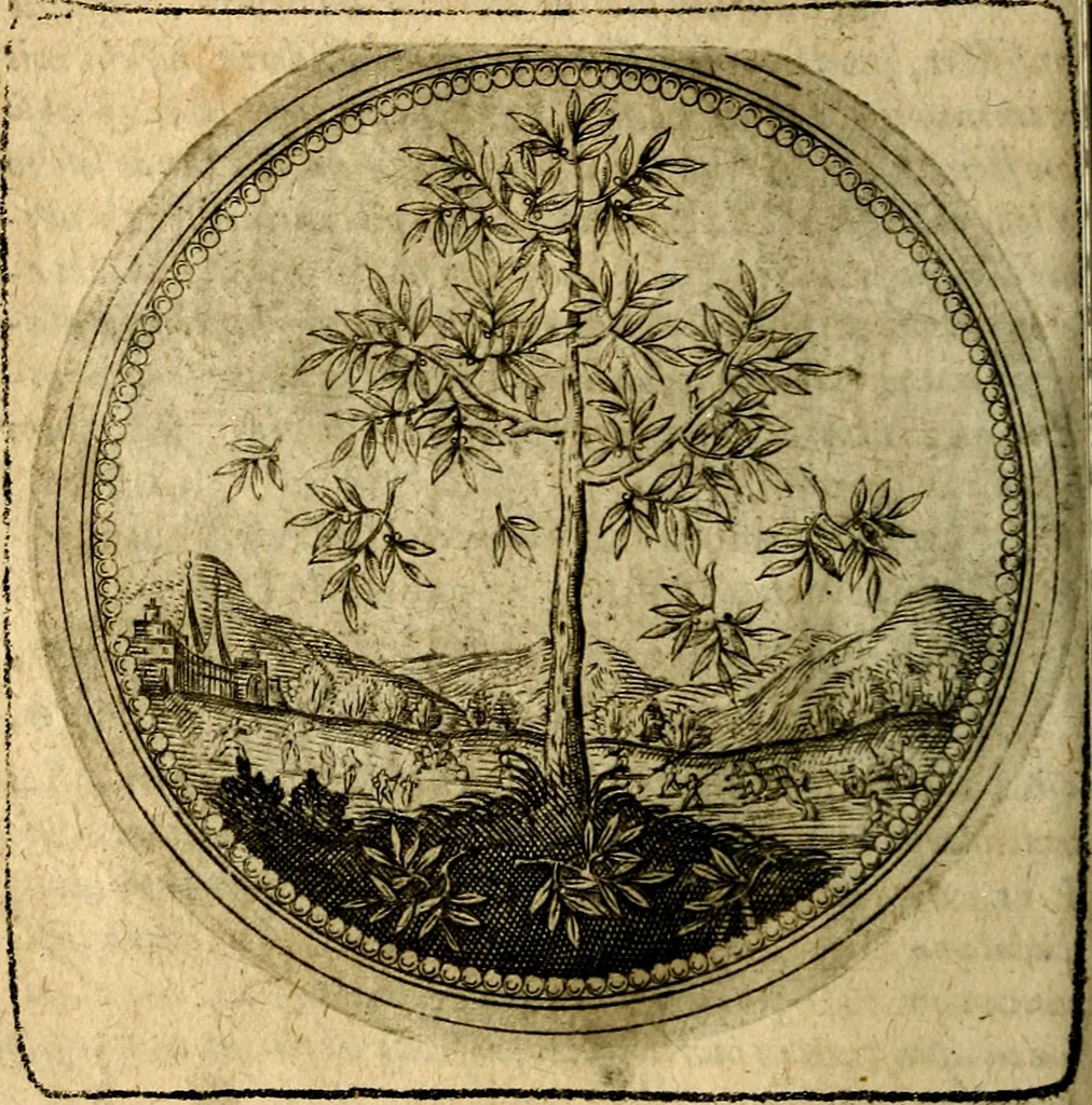An illustration from Joachimi Camerarii Symbolorum et emblematum, centuriae quatuor .., 1668, leaf 67