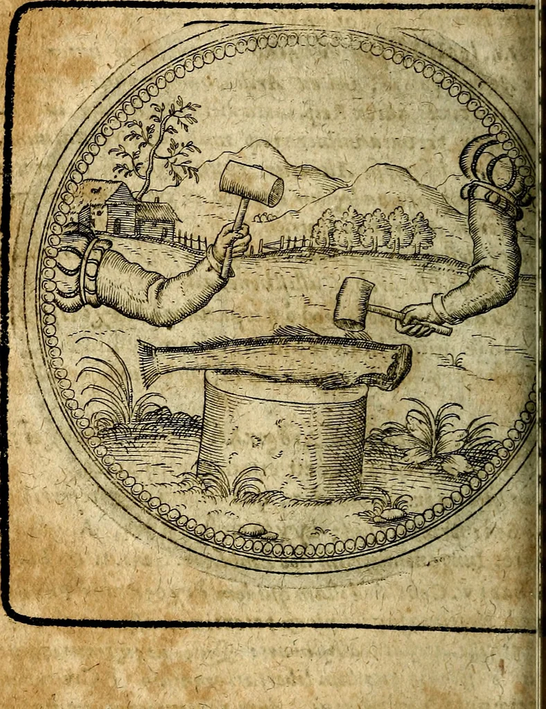 An illustration from Joachimi Camerarii Symbolorum et emblematum, centuriae quatuor .., 1668, leaf 715