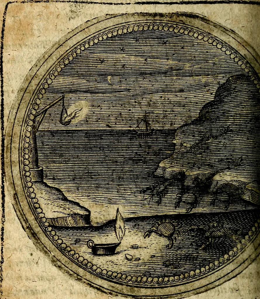 An illustration from Joachimi Camerarii Symbolorum et emblematum, centuriae quatuor .., 1668, leaf 729