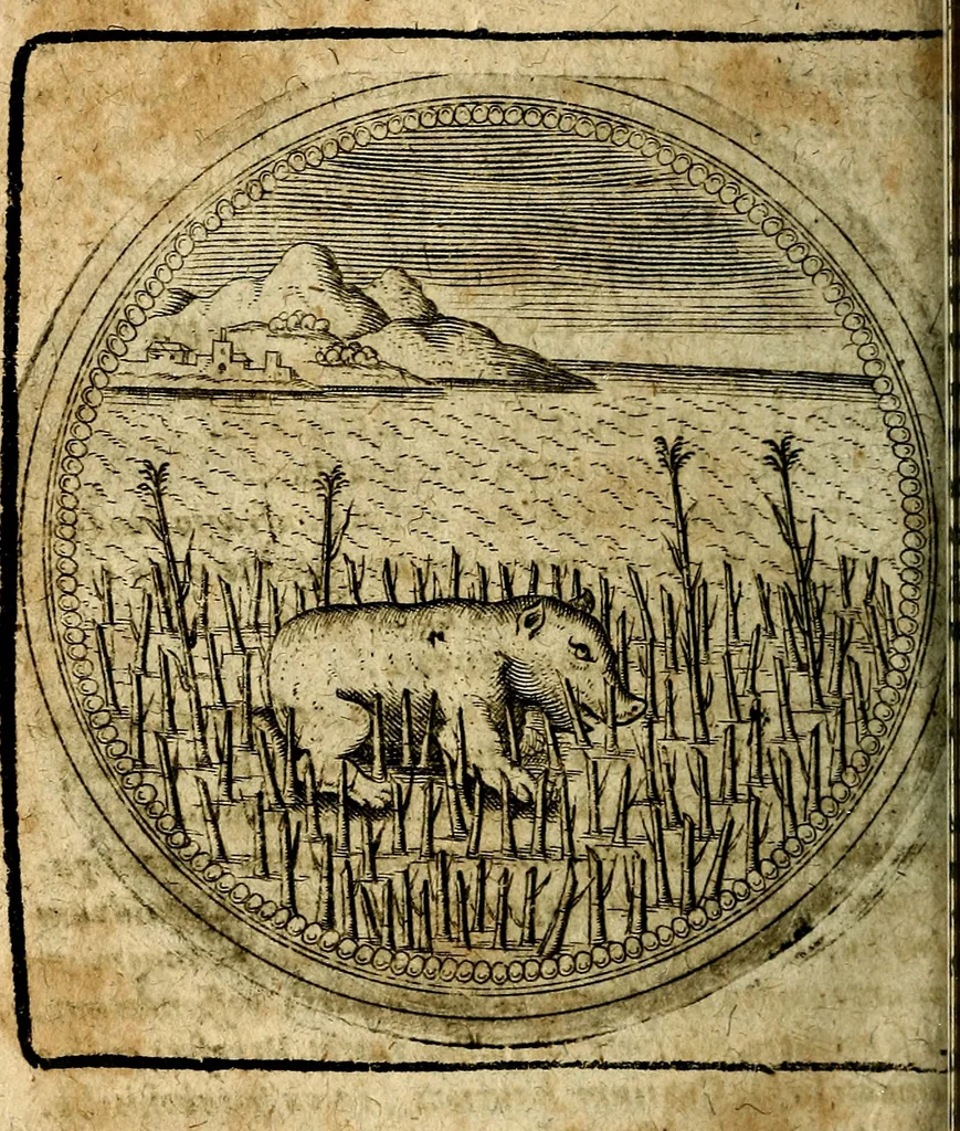 An illustration from Joachimi Camerarii Symbolorum et emblematum, centuriae quatuor .., 1668, leaf 753