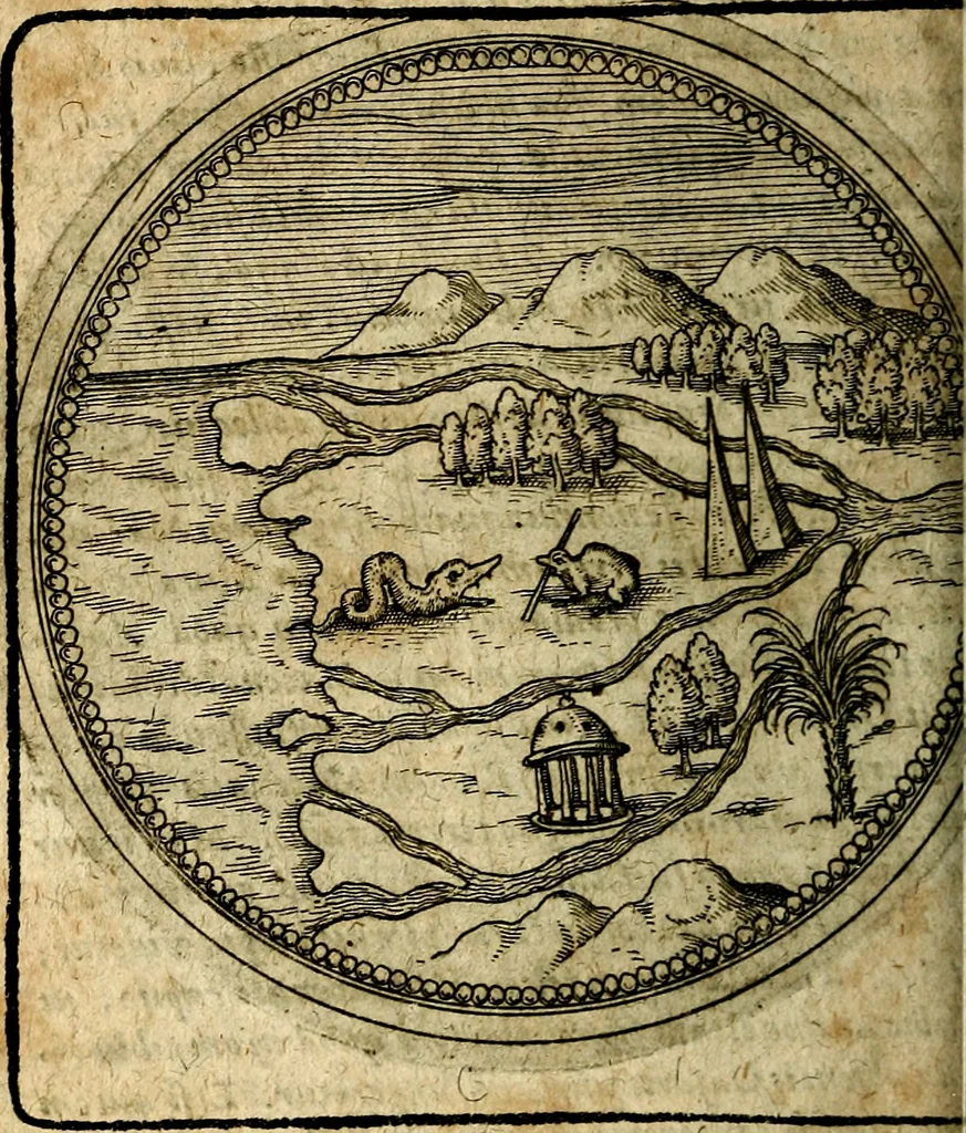 An illustration from Joachimi Camerarii Symbolorum et emblematum, centuriae quatuor .., 1668, leaf 767