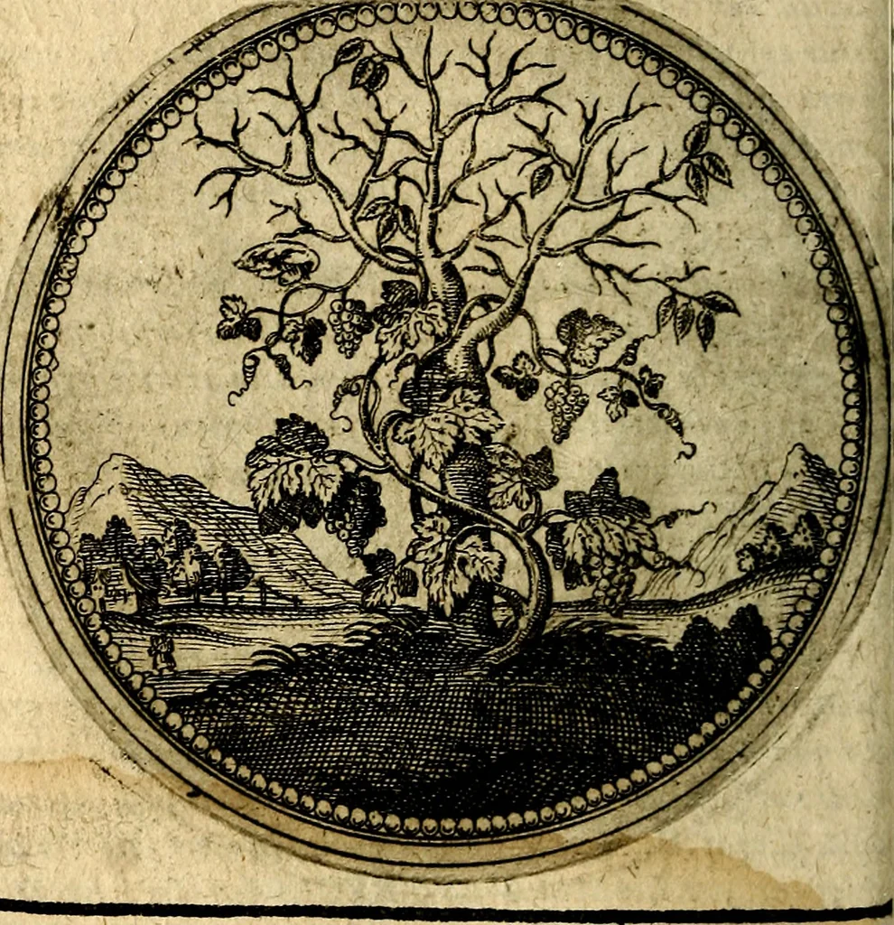 An illustration from Joachimi Camerarii Symbolorum et emblematum, centuriae quatuor .., 1668, leaf 79