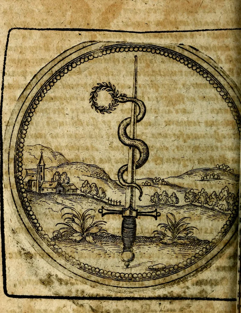 An illustration from Joachimi Camerarii Symbolorum et emblematum, centuriae quatuor .., 1668, leaf 799