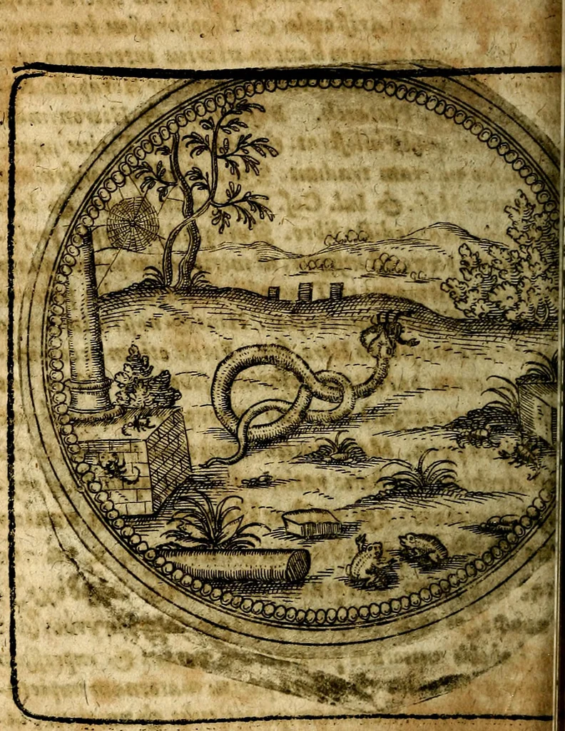 An illustration from Joachimi Camerarii Symbolorum et emblematum, centuriae quatuor .., 1668, leaf 807