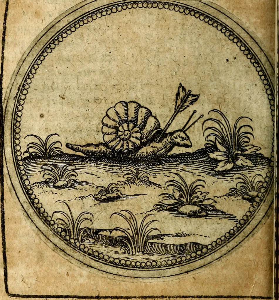 An illustration from Joachimi Camerarii Symbolorum et emblematum, centuriae quatuor .., 1668, leaf 819