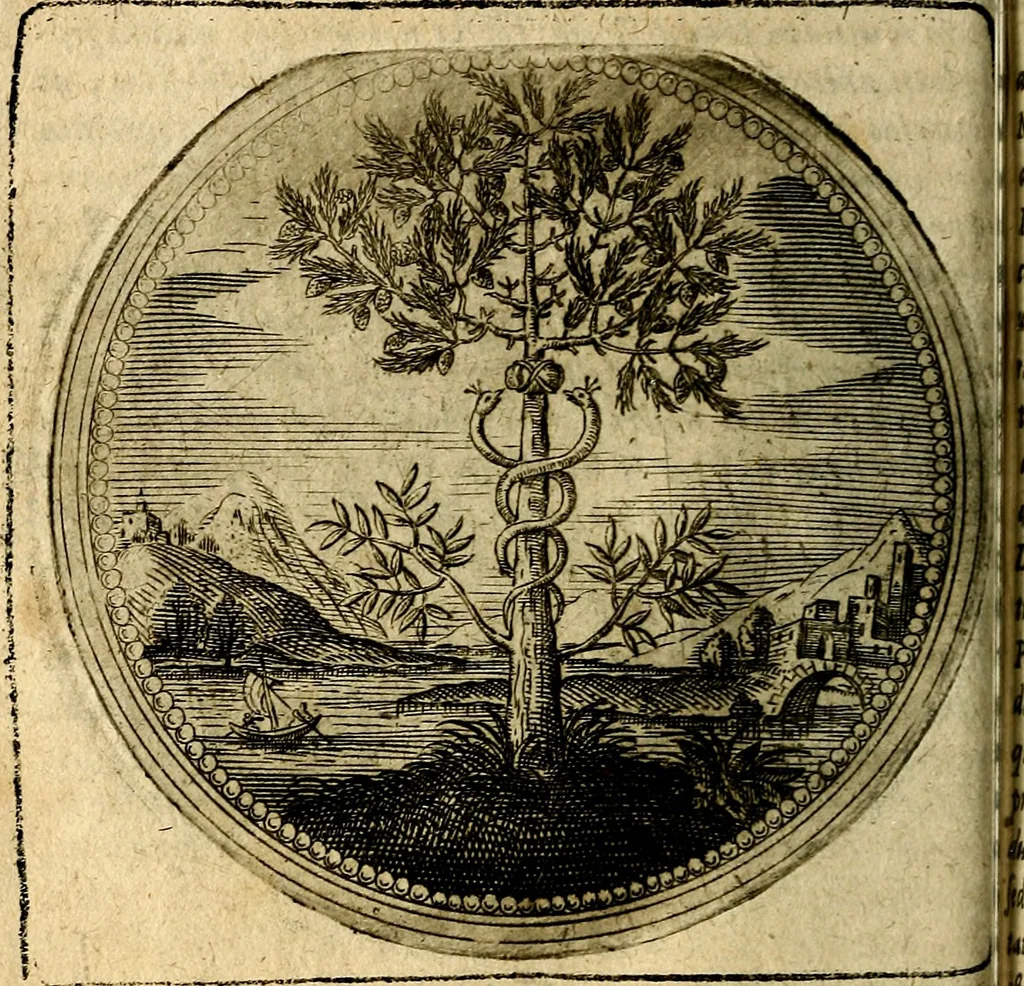 An illustration from Joachimi Camerarii Symbolorum et emblematum, centuriae quatuor .., 1668, leaf 87