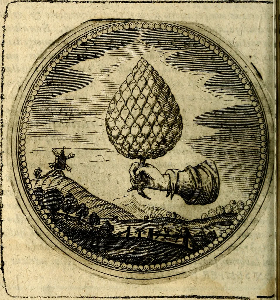 An illustration from Joachimi Camerarii Symbolorum et emblematum, centuriae quatuor .., 1668, leaf 97