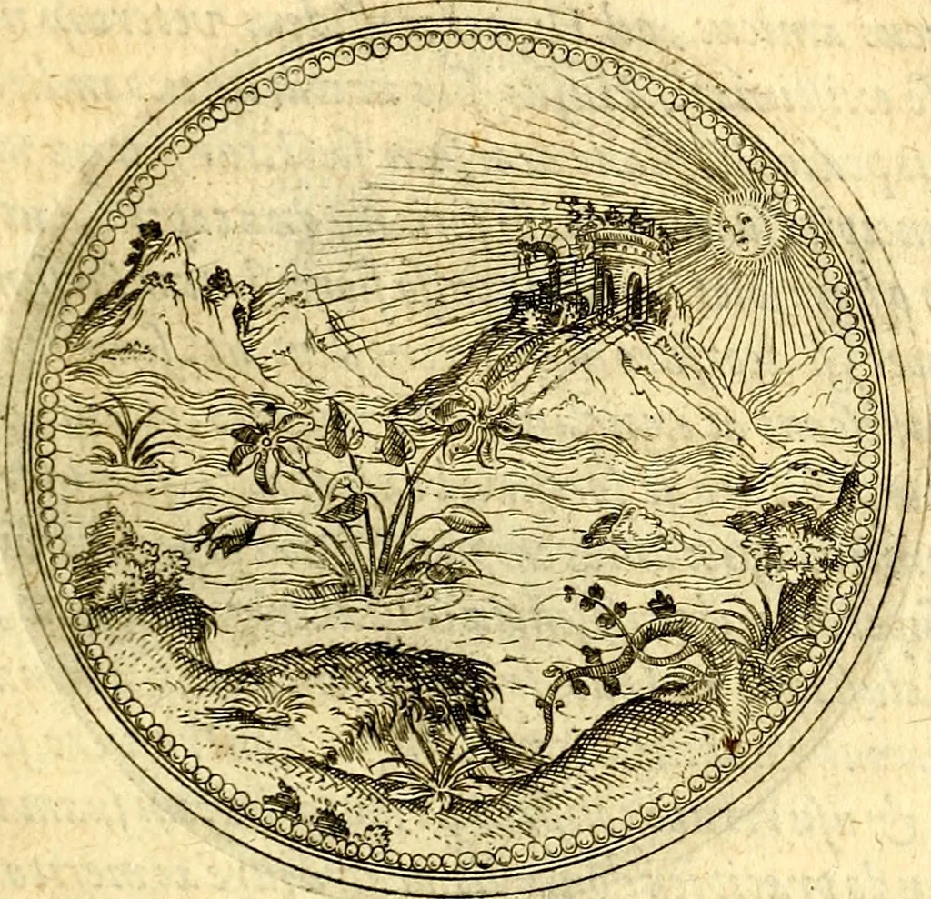 An illustration from Joachimi Camerarii Symbolorvm et emblematvm centvriæ tres. I. Ex herbis & stirpibus. II. Ex animalibus quadrupedibus. III. Ex volatilibus & insectis. Accessit noviter centvria IV. Ex aquatilibus & reptilibus. Cvm figvris æneis, 1605, leaf 146