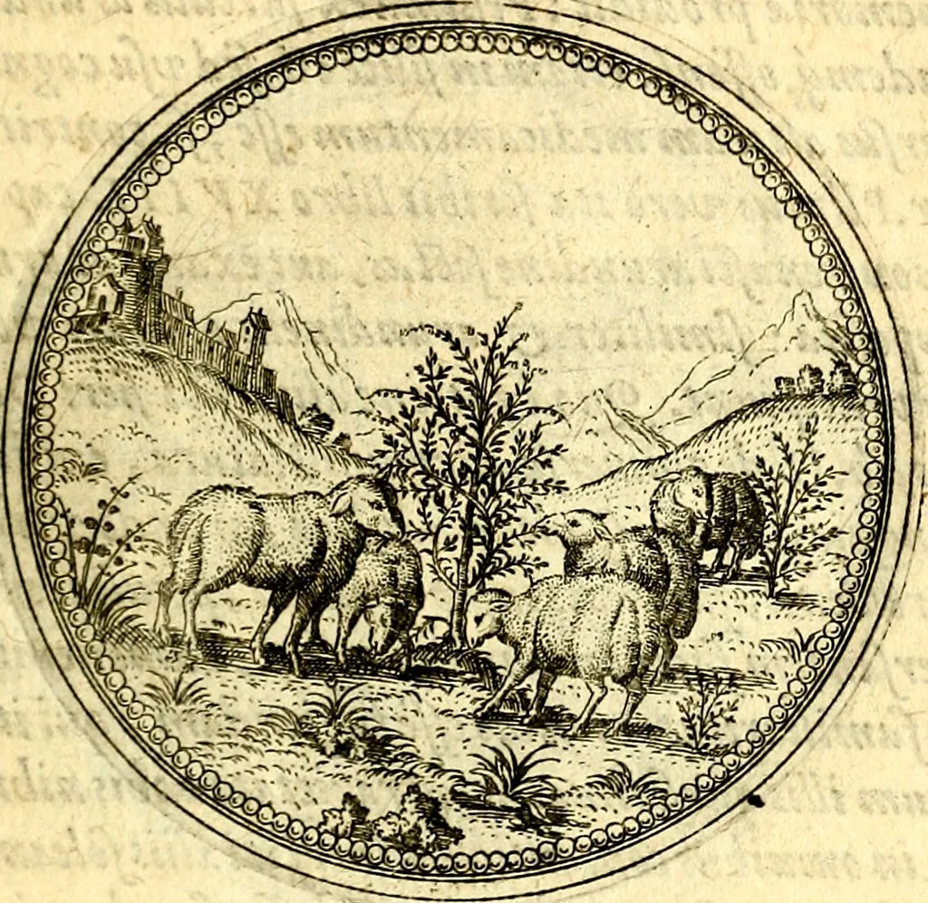 An illustration from Joachimi Camerarii Symbolorvm et emblematvm centvriæ tres. I. Ex herbis & stirpibus. II. Ex animalibus quadrupedibus. III. Ex volatilibus & insectis. Accessit noviter centvria IV. Ex aquatilibus & reptilibus. Cvm figvris æneis, 1605, leaf 168