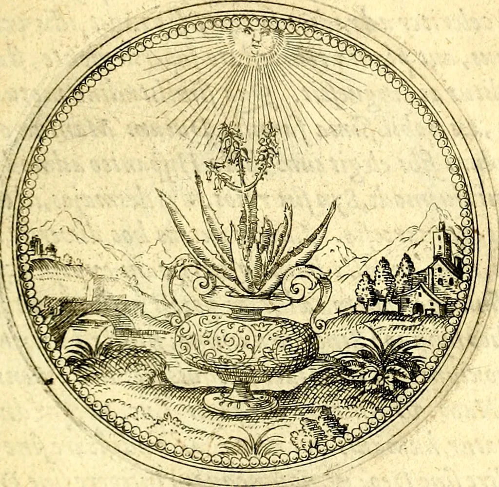 An illustration from Joachimi Camerarii Symbolorvm et emblematvm centvriæ tres. I. Ex herbis & stirpibus. II. Ex animalibus quadrupedibus. III. Ex volatilibus & insectis. Accessit noviter centvria IV. Ex aquatilibus & reptilibus. Cvm figvris æneis, 1605, leaf 178